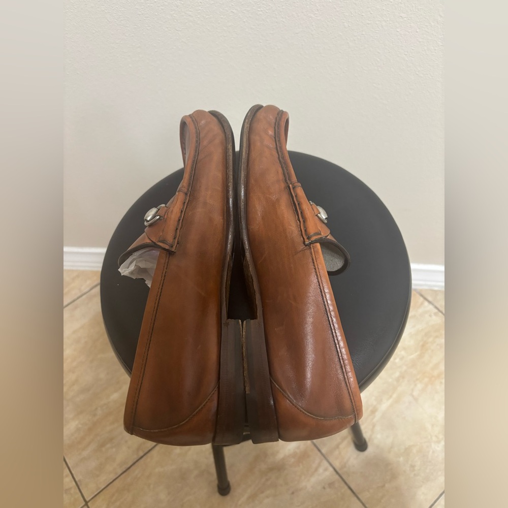 GUCCI 1953 Silver Horsebit Leather Loafer Brown Sz 10.5 $1000 Brixton Jordaan - Picture 8 of 15